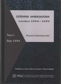 Dziennik ambasadora Londyn 1994-1999 Tom 1 Rok 1994 - Stemplowski Ryszard - książka
