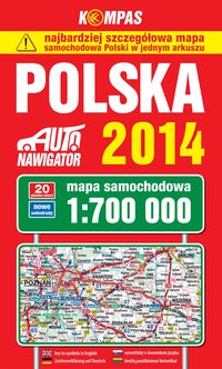 Polska 2014 Mapa samochodowa 1:700 000 -  - książka