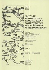 Słownik historyczno-geograficzny województwa poznańskiego w średniowieczu część IV zeszyt 3 -  - książka