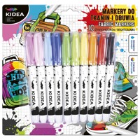 Markery Kidea do obuwia i tkanin, 10 kolorów (MOT10KA) -  - książka