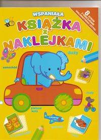 Wspaniała książka z naklejkami żółta -  - książka