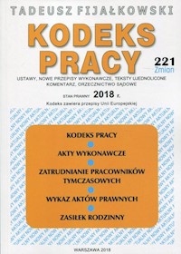 Kodeks Pracy 2018 - Fijałkowski Tadeusz - książka