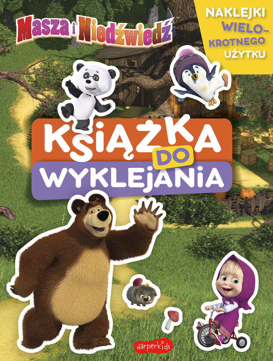 Masza i Niedźwiedź. Książka do wyklejania - zbiorowa praca - książka