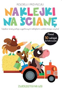 Koloruj i przyklejaj Naklejki na ścianę Zwierzątka na wsi -  - książka