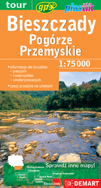 Bieszczady i Pogórze Przemyskie. Mapa turystyczna w skali 1:75 000 -  - książka