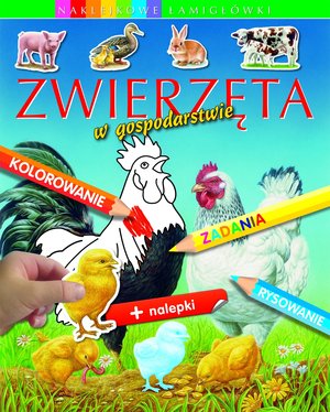Zwierzęta w gospodarstwie. Naklejkowe łamigłówki -  Émilie Beaumont - książka