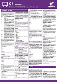 Tablice informatyczne C# - Rychlicki-Kicior Krzysztof - książka