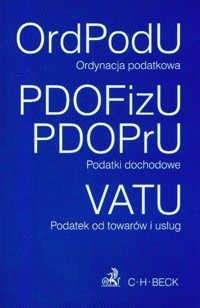Ordynacja podatkowa Podatki dochodowe Podatek od towarów i usług -  - książka