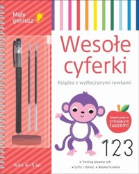 Wesołe cyferki. Mały geniusz. Książka z wytłoczonymi rowkami - Elżbieta Korolkiewicz - książka