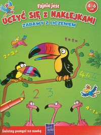 Fajnie jest uczyć się z naklejkami Zabawy z liczeniem -  - książka