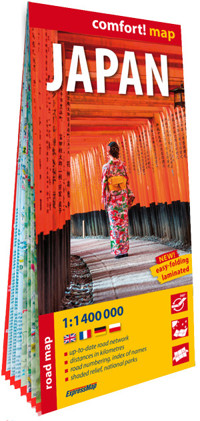 Japonia (Japan) laminowana mapa samochodowo-turystyczna 1:1 400 000 - zbiorowa praca - książka