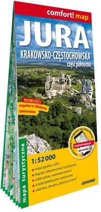 Jura Krakowsko-Częstochowska. Część północna. Laminowana mapa turystyczna w skali 1:52 000 - zbiorowa praca - książka