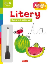 Akademia mądrego dziecka Litery Rysuję i ścieram -  - książka