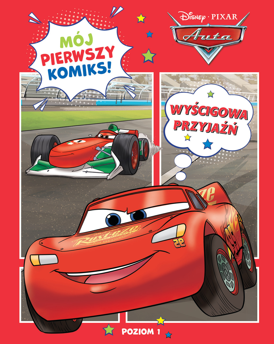 Mój pierwszy komiks. Poziom 1. Wyścigowa przyjaźń. Disney Pixar Auta - Katarzyna Łączyńska (tłum.), Davide Costa, Francesca Frigo - książka