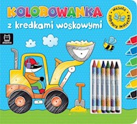 Kolorowanka z kredkami woskowymi Wesołe zabawy malucha Książeczka niebieska -  - książka