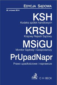Kodeks spółek handlowych Krajowy Rejestr Sądowy. Monitor Sądowy i gospodarczy Prawo upadłościowe i naprawcze -  - książka