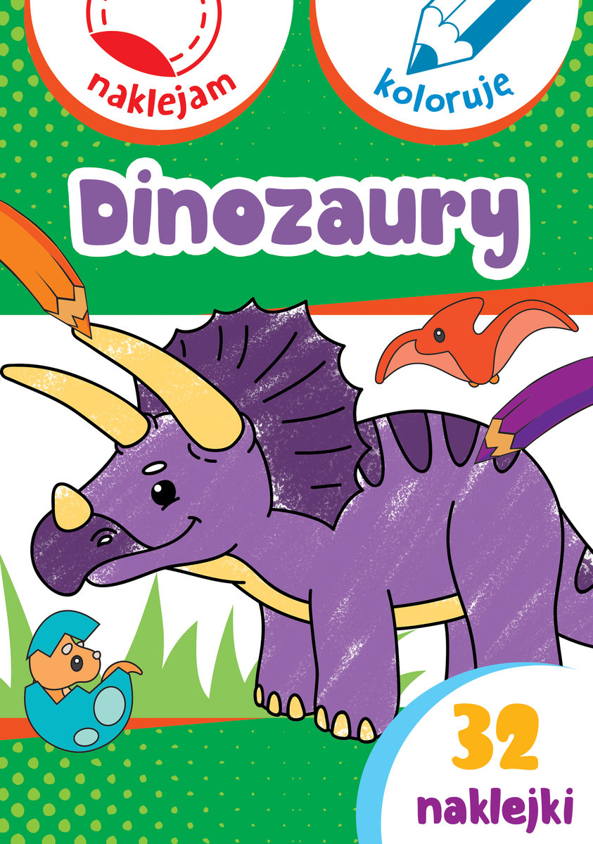 Dinozaury. Naklejam i koloruję - Anna Wiśniewska, Aleksander Małecki - książka