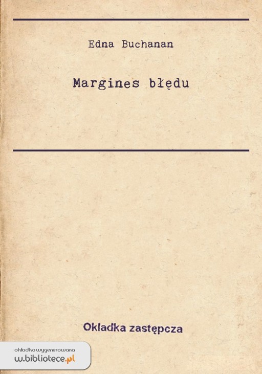 Okładka książki Margines błędu