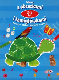 Zabawa z obrazkami i łamigłówkami 3-5 lat niebieska -  - książka
