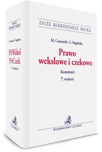 Prawo wekslowe i czekowe Komentarz - Bagińska Lidia, Czarnecki Marek - książka