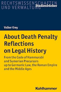 About Death Penalty. Reflections on Legal History - Volker Krey - ebook
