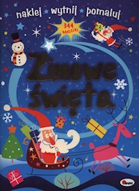 Zimowe święta naklej wytnij pomaluj -  - książka