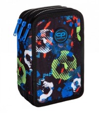 Piórnik potrójny z wyposażeniem CoolPack Jumper 3 - Football Blue (D067336) -  - książka
