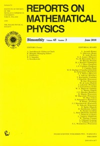 Reports on Mathematical Physics 65/3 2010 -  - książka