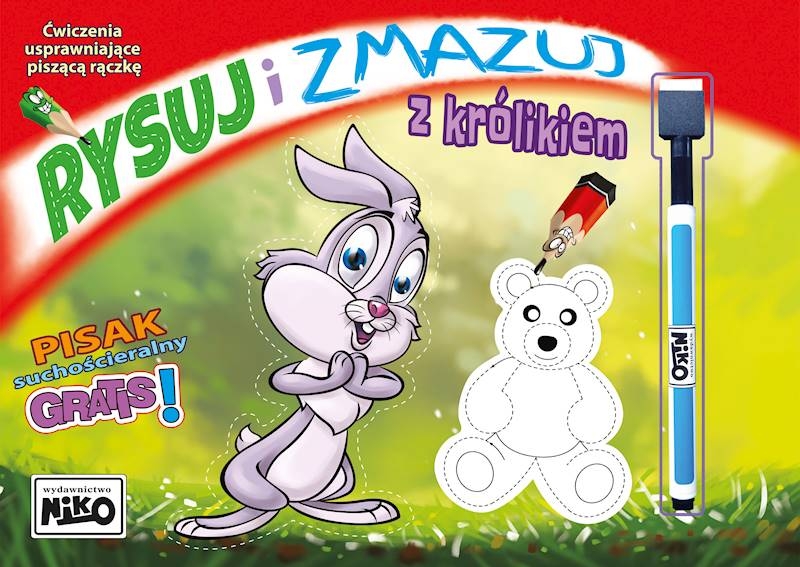 Rysuj i zmazuj z królikiem - zbiorowa praca - książka