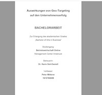 Auswirkungen von Geo-Targeting auf den Unternehmenserfolg - Peter Mitterer - ebook