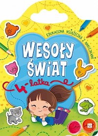 Wesoły świat 4-latka Edukacyjna książeczka z naklejkami -  - książka