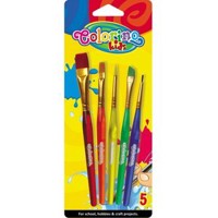 Pędzelki akrylowe Colorino Kids, 5 sztuk (32599PTR) -  - książka