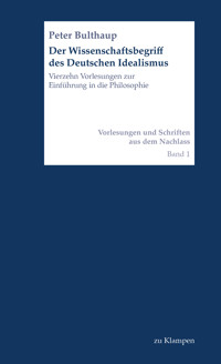 Der Wissenschaftsbegriff des Deutschen Idealismus - Peter Bulthaup - ebook
