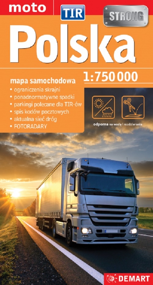 Polska. Mapa samochodowa TIR w skali 1: 750 000 - zbiorowa praca - książka