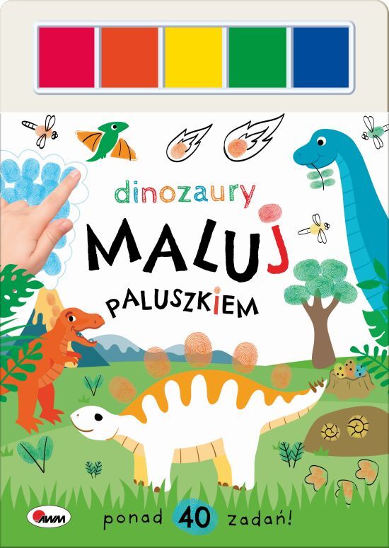 Dinozaury. Maluj paluszkiem - zbiorowa praca - książka