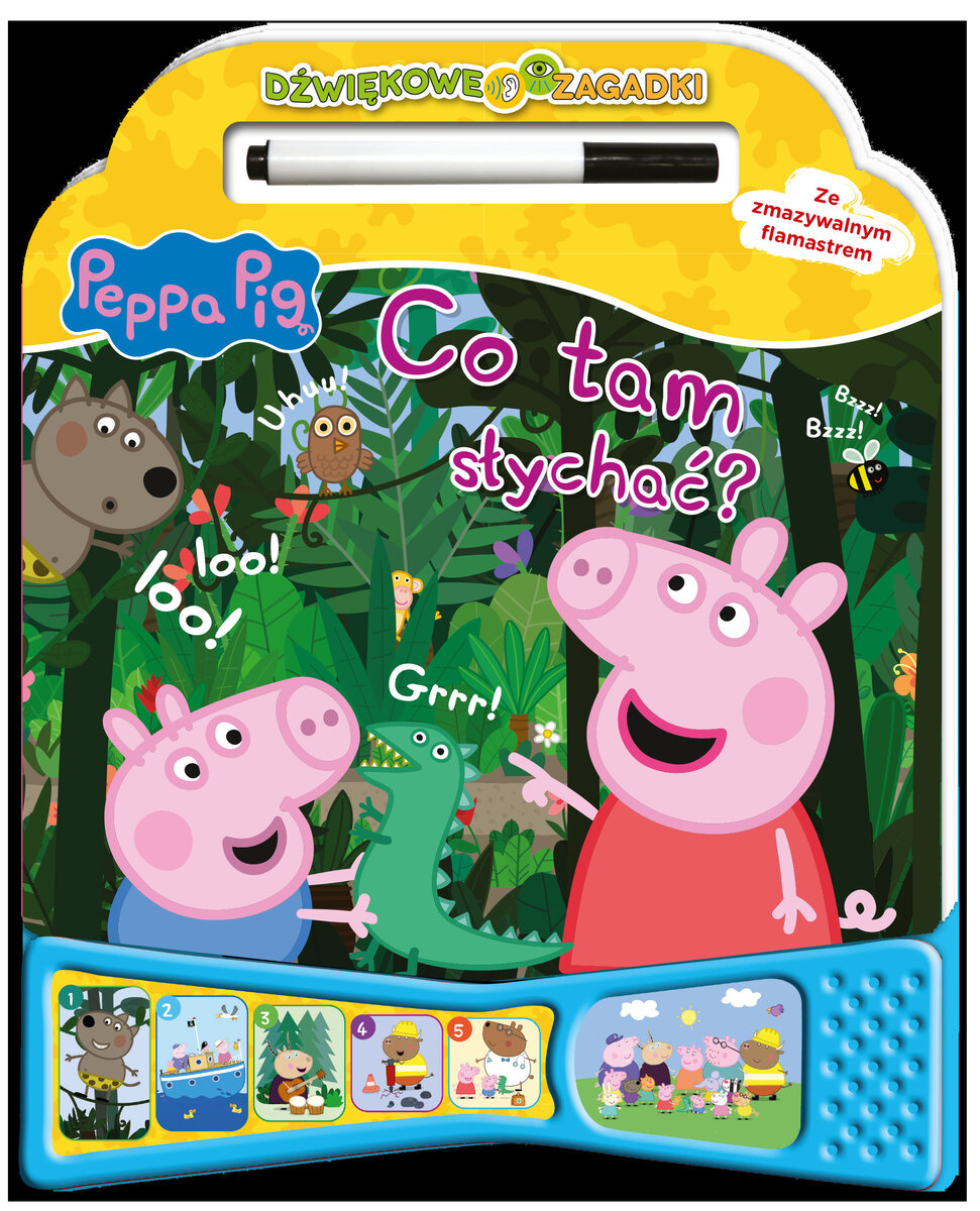 Peppa Pig. Dźwiękowe zagadki. Co tam słychać - zbiorowa praca - książka