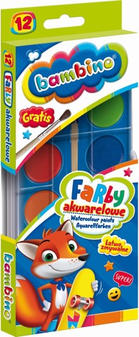 Bambino, Farby akwarelowe, 12 kolorów -  - książka