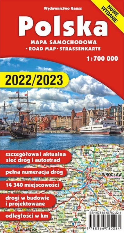 Polska. Mapa samochodowa w skali 1:700 000 - zbiorowa praca - książka