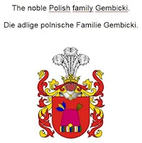 The noble Polish family Gembicki. Die adlige polnische Familie Gembicki. - Werner Zurek - ebook