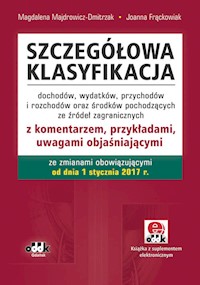 Szczegółowa klasyfikacja dochodów, wydatków, przychodów i rozchodów oraz środków poch. ze źródeł zag - Majdrowicz-Dmitrzak Magdalena, Frąckowiak Joanna - książka