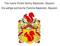 The noble Polish family Bazenski, Baysen. Die adlige polnische Familie Bazenski, Baysen. - Werner Zurek - ebook