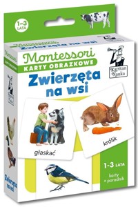 Montessori Karty obrazkowe Zwierzęta na wsi (1-3 lata) Kapitan Nauka - Dołhun Katarzyna - książka