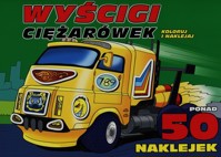 Wyścigi ciężarówek Koloruj i naklejaj -  - książka