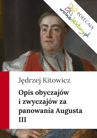 Okładka książki Opis obyczajów i zwyczajów za panowania Augusta III