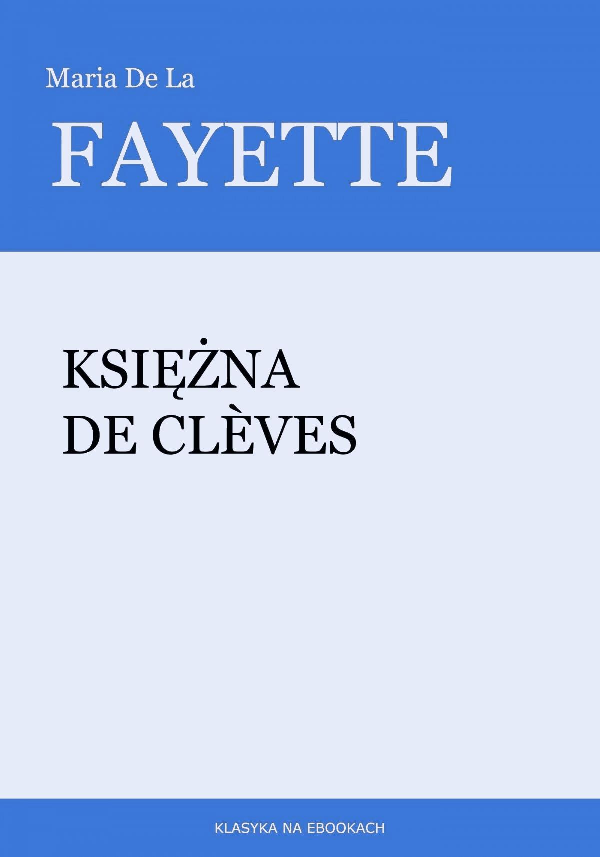 Okładka:Księżna De Clèves 