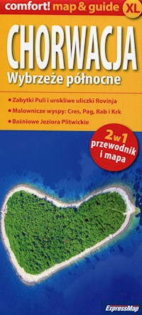 Chorwacja Wybrzeże północne XL 2w1 przewodnik i mapa -  - książka