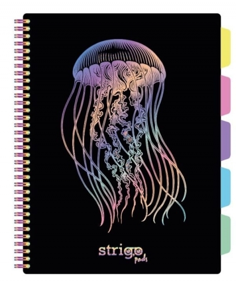Kołozeszyt Strigo Pads Project Book A4 kratka Głębiny - Meduza -  - książka