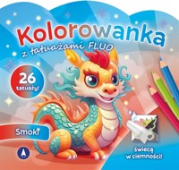 Kolorowanka z tatuażami fluo Smoki - zbiorowa praca - książka