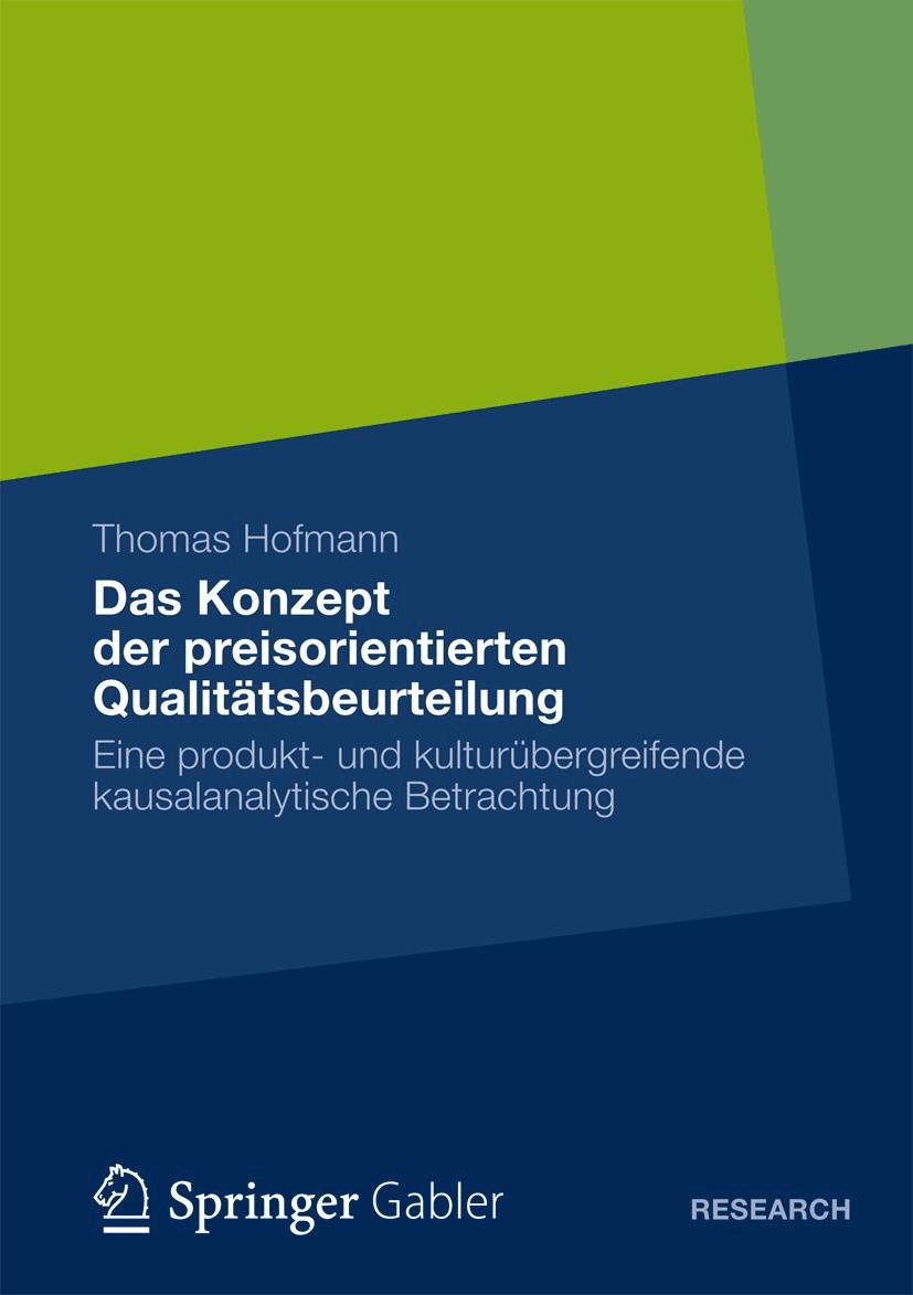 Das Konzept der preisorientierten Qualitätsbeurteilung
