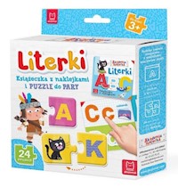 Literki Książeczka z naklejkami i puzzle do pary -  - książka